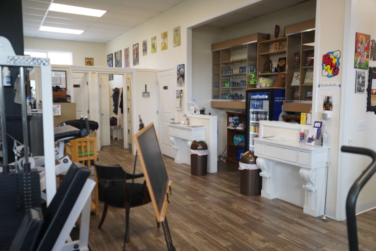 Front desk and lounge area